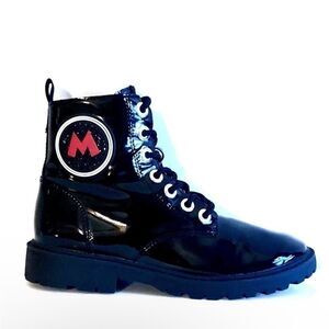 Disney Mickey Mouse Patent Leather Combat Boots